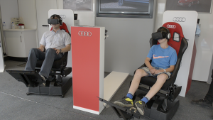 audi virtual reality driving experience at goodwill festival of speed