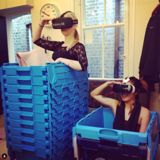 Charlotte Scott and Kaya Day in the Visualise office 2015