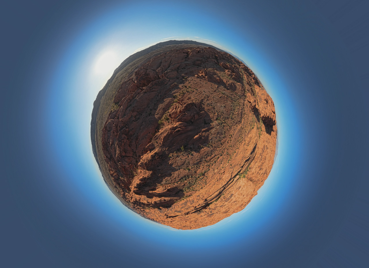 Little Planet View of Desert