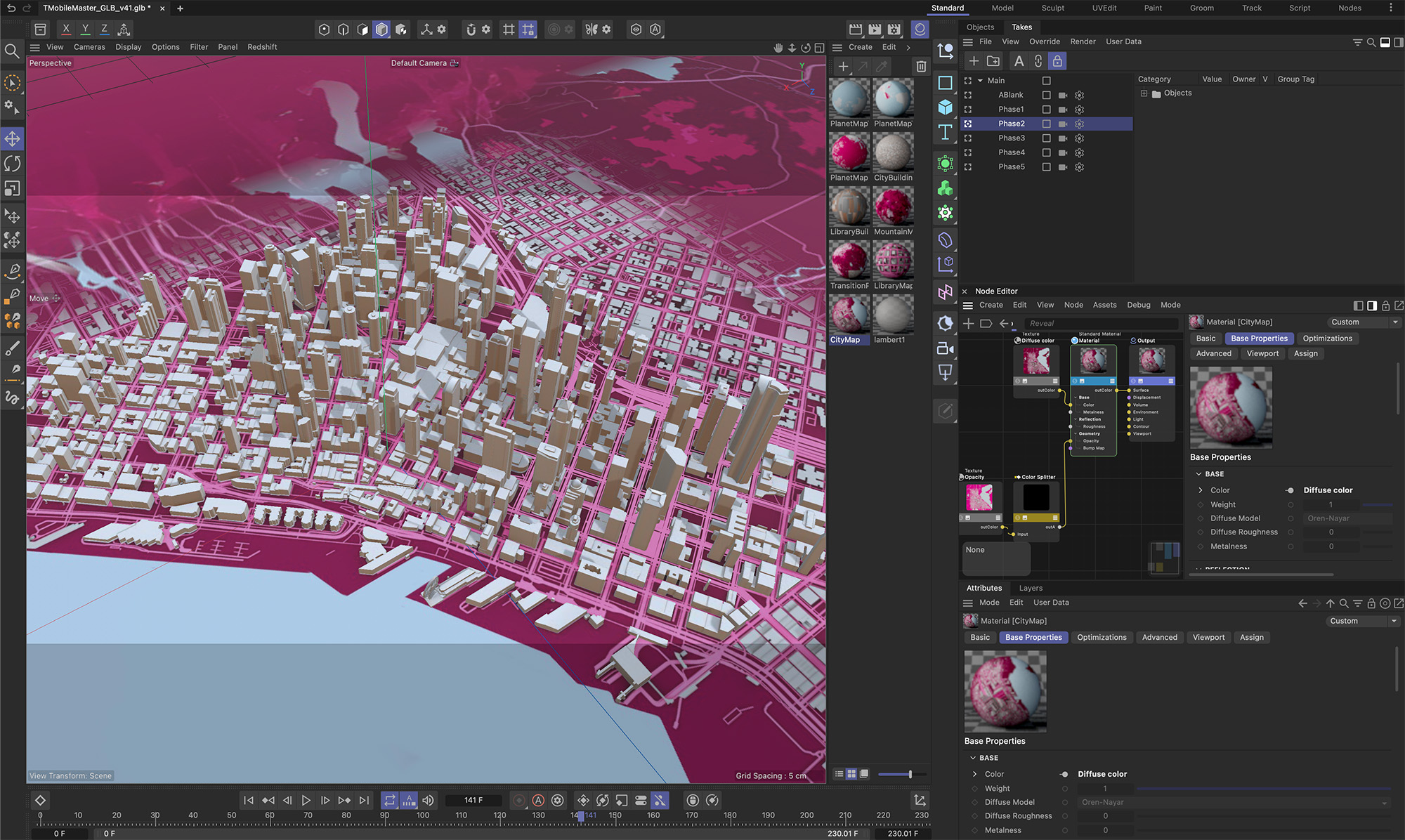 WIP - Cinema 4D city view