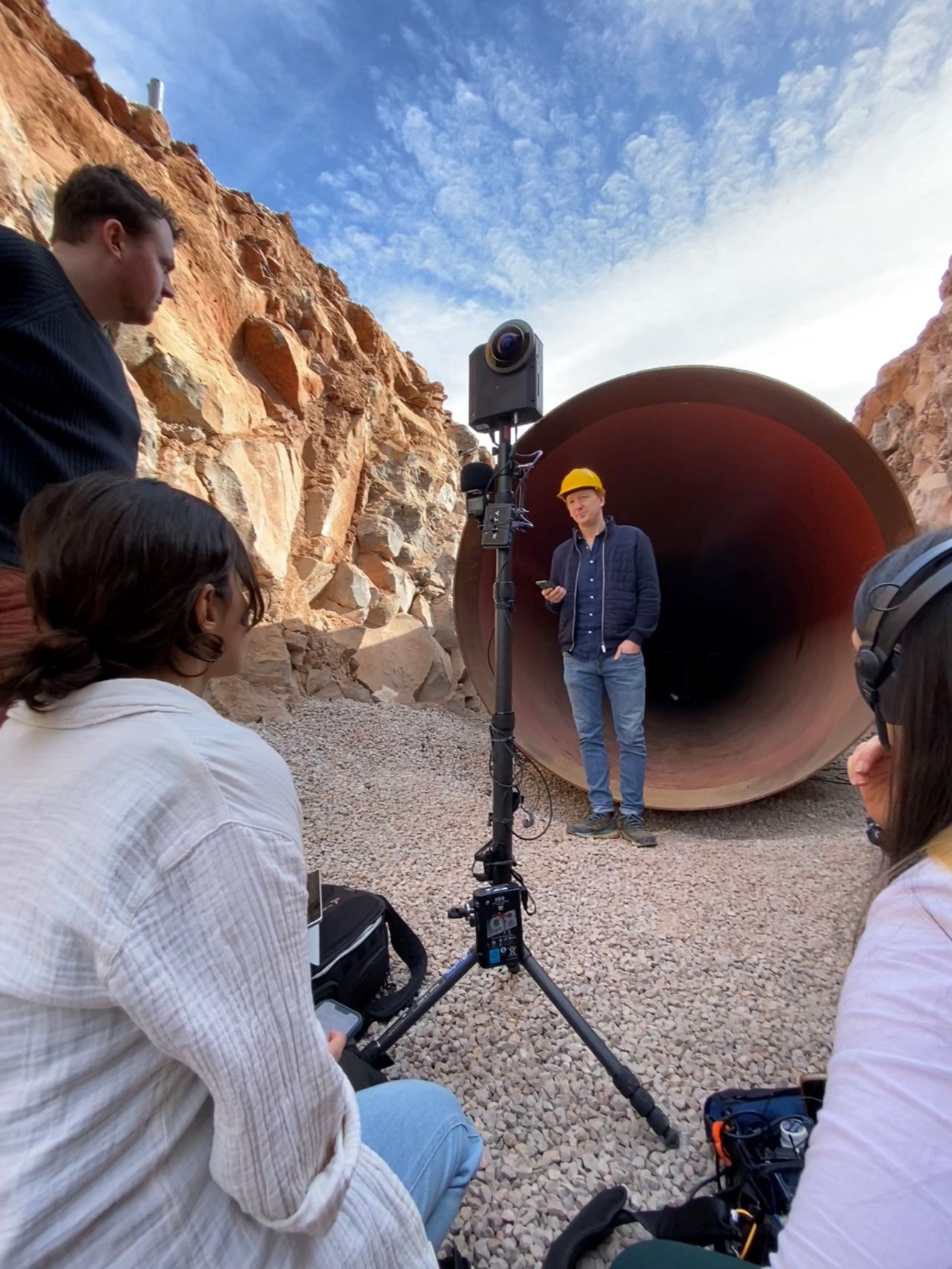 On set 360 video documentary